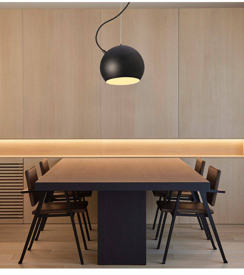 pendant light in black design ball Solid