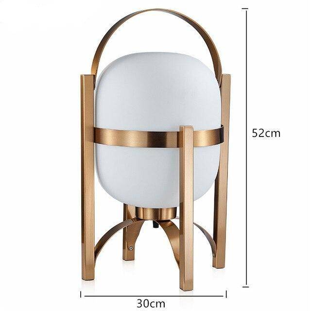 LED design table lamp with lampshade and metal stand Light