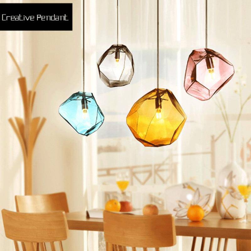 Suspension design en cristal Colorful