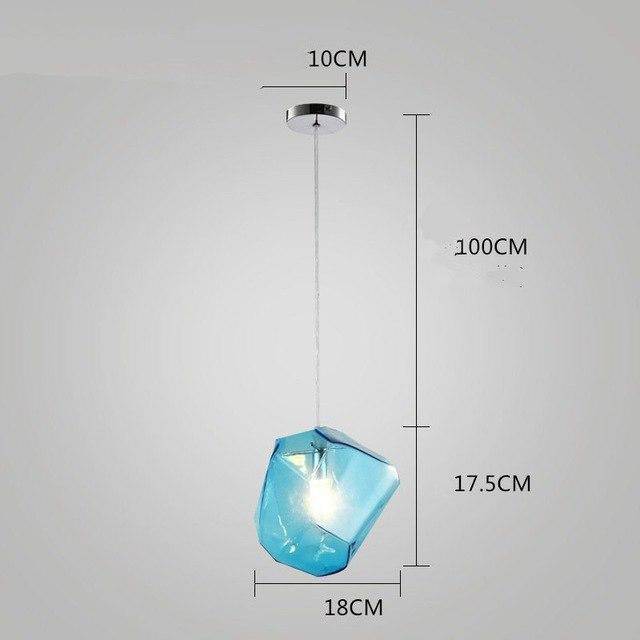 Lámpara de suspensión design en Cristal de colores