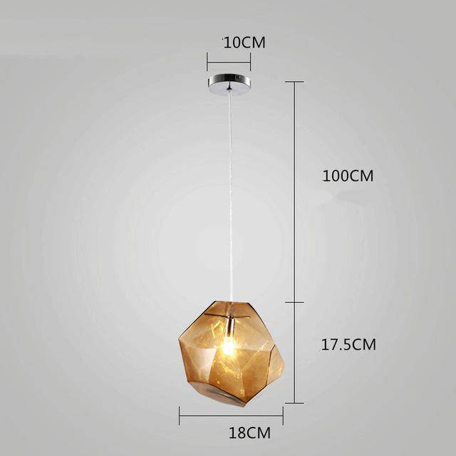 Lámpara de suspensión design en Cristal de colores