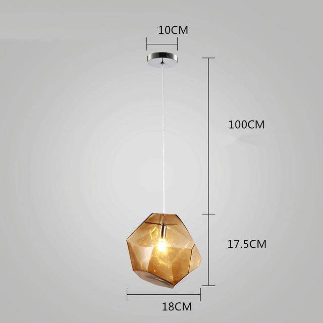 Suspension design en cristal Colorful