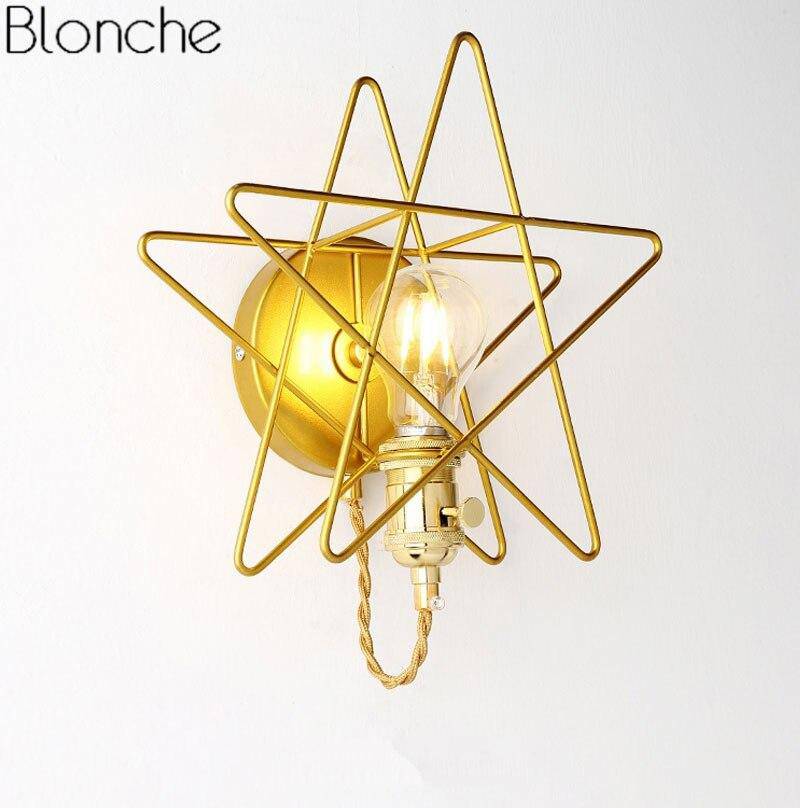 wall lamp LED wall lamp in the shape of a golden star