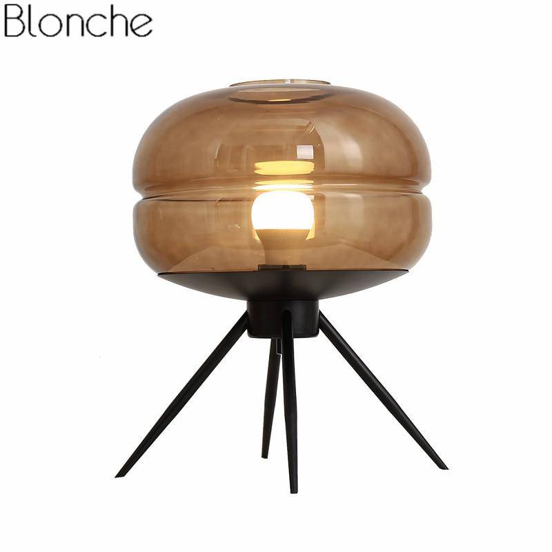 Lámpara de mesa design LED con bola de cristal Postmoderna