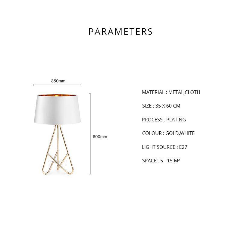 Lámpara de mesa design con pantalla y pies cromados Novedad