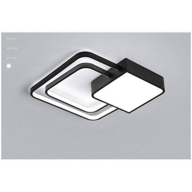 Lámpara de techo design cuadrada y redonda LED blanco y negro Bwart