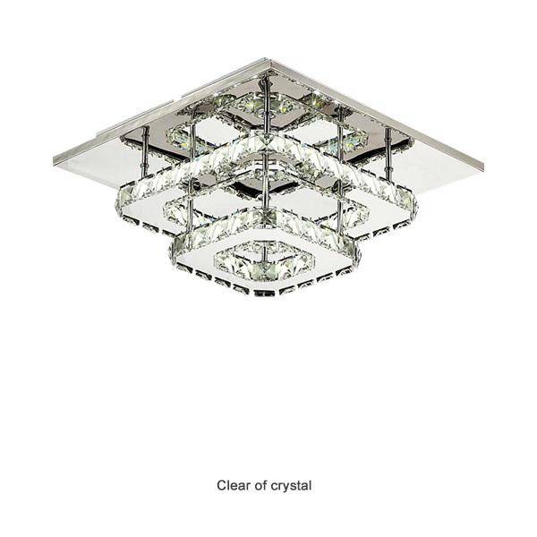 Hallway Square Crystal LED Ceiling Light