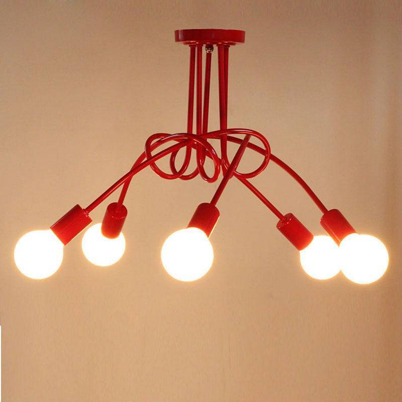 Lámpara de techo design LED en metal con varios puntos de luz