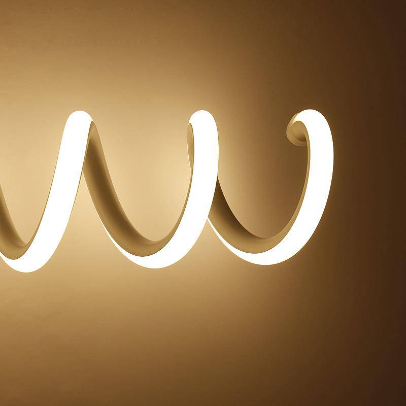 wall lamp aluminium spiral LED wall light