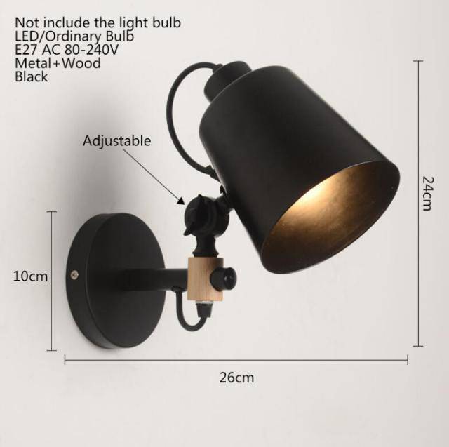 wall lamp industrial LED wall light with lampshade metal design Loft