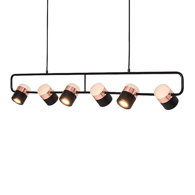 Lustre suspendue LED avec spots rose gold