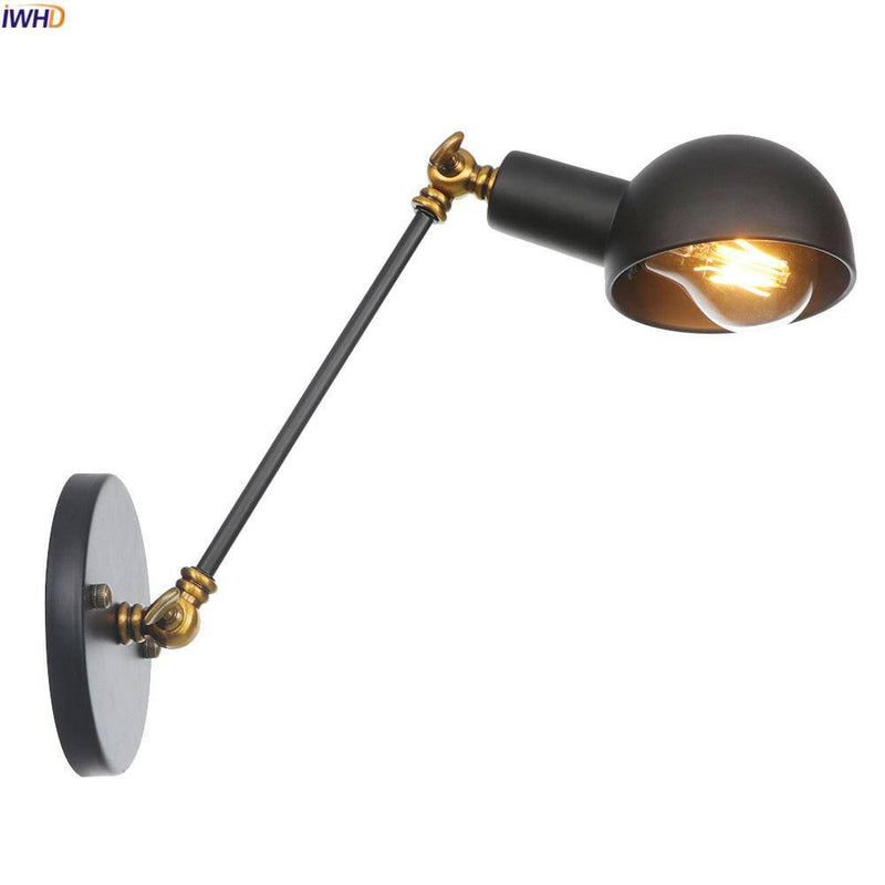 wall lamp Rustic metal wall mounted with adjustable arm