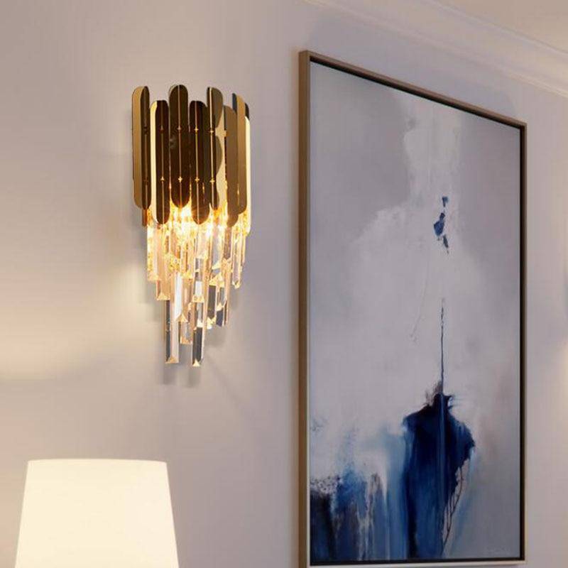 wall lamp modern crystal gilt