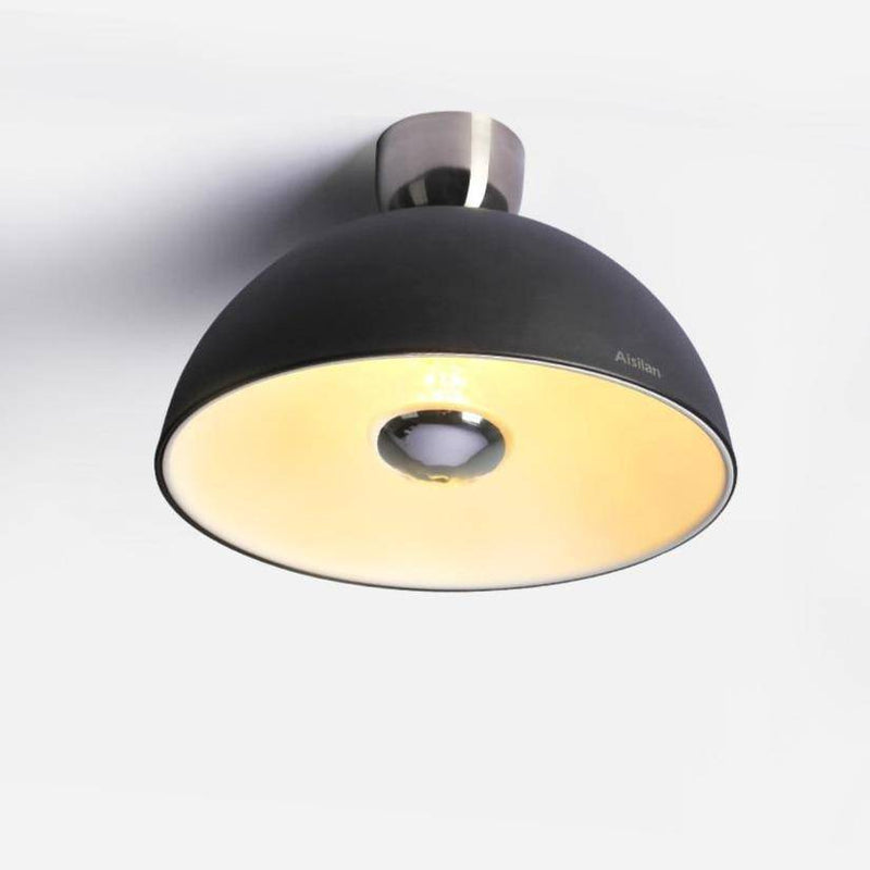 Lámpara de techo design LED media bola negra Superficie