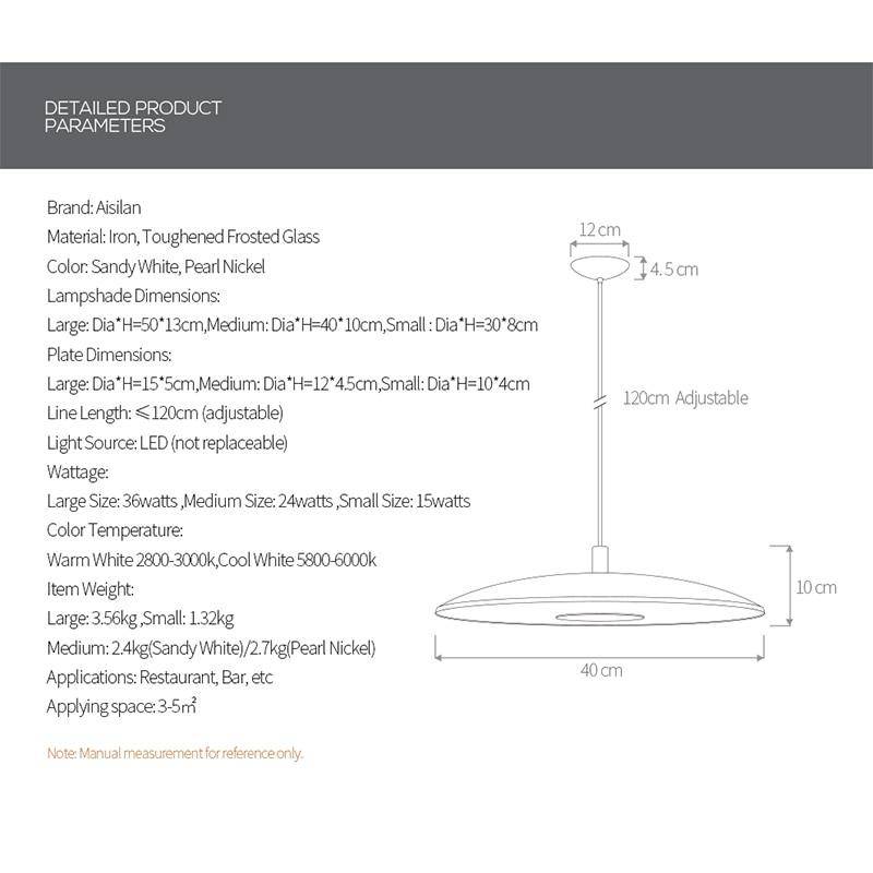 Lámpara de suspensión redonda design en aluminio Estudio
