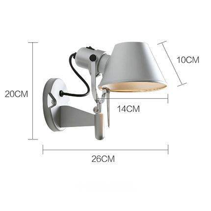 wall lamp wall-mounted articulated arm with American lamp