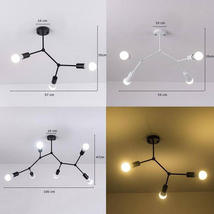 Ceiling lamp branch of Spotlights retro style Personality