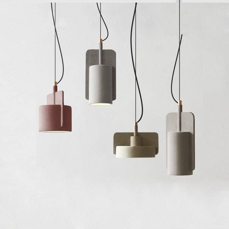 pendant light LED design cement forms