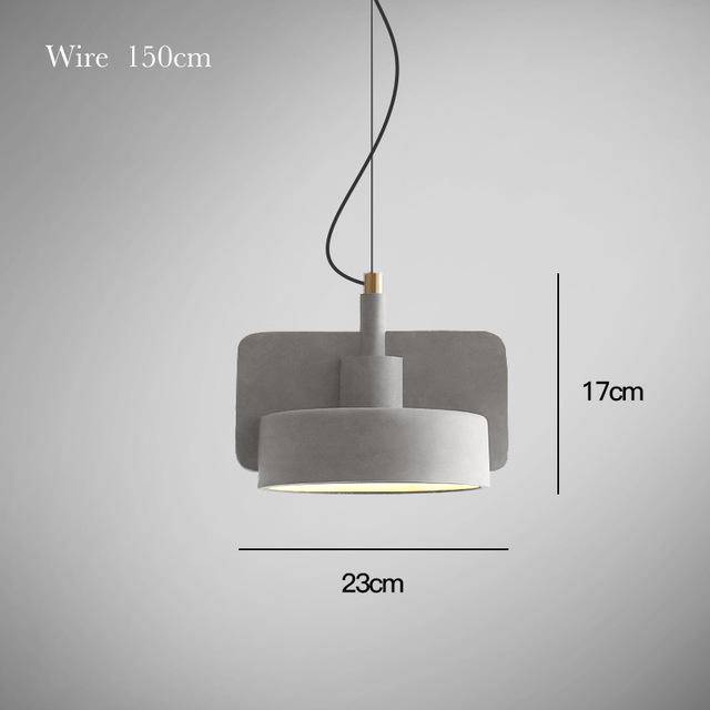 pendant light LED design cement forms