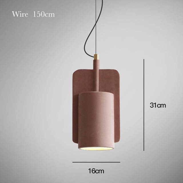 pendant light LED design cement forms