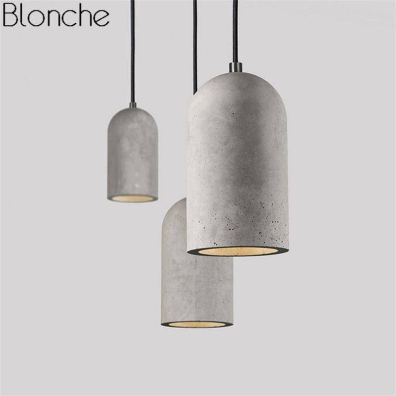 pendant light cylindrical cement with rounded end Pipe