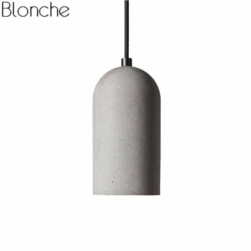 pendant light cylindrical cement with rounded end Pipe