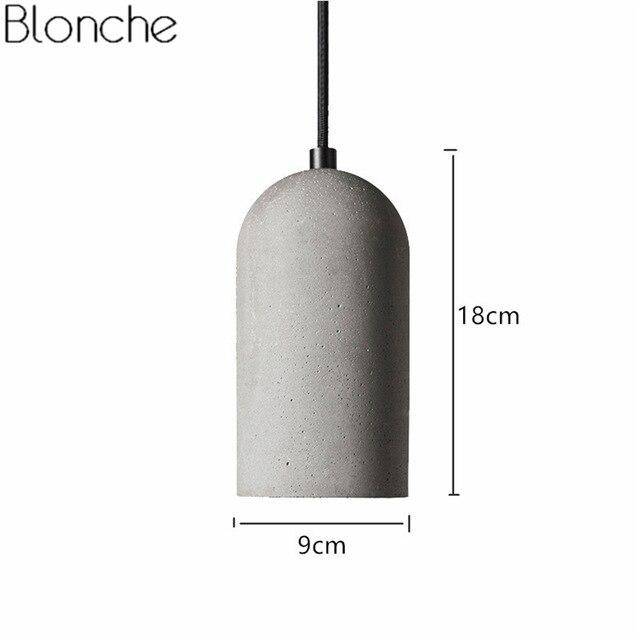pendant light cylindrical cement with rounded end Pipe