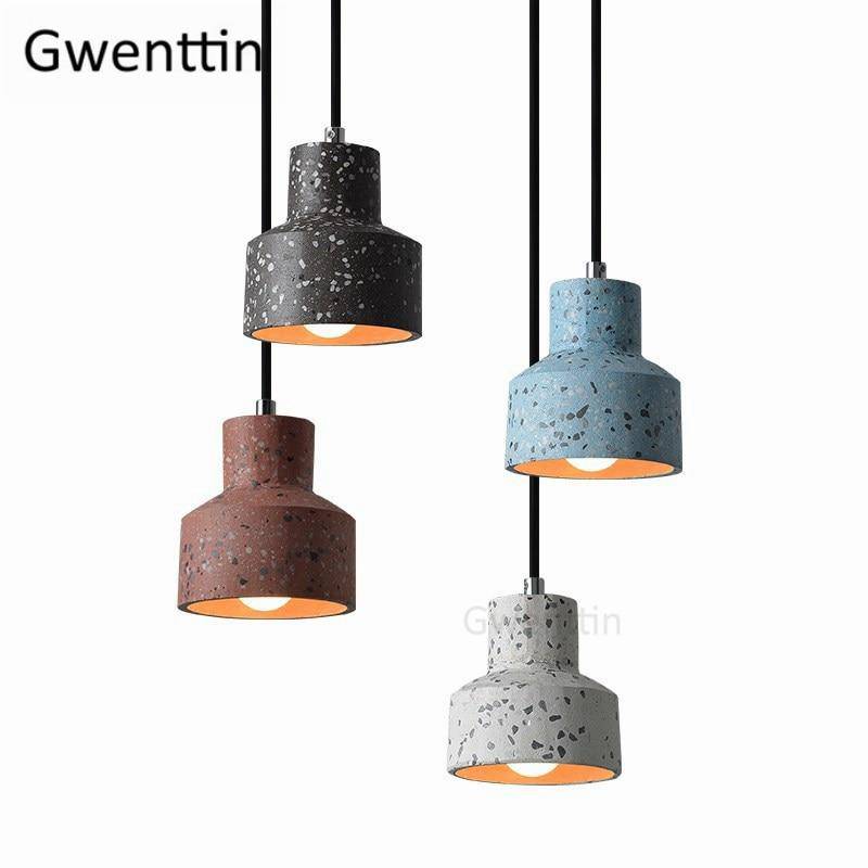 pendant light Vintage terrazzo style cement