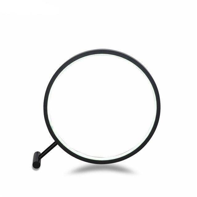 Lámpara de mesa design LED forma circular negro