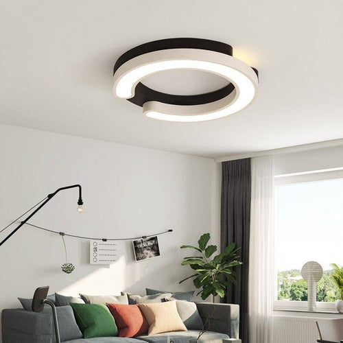 Lámpara de techo LED de doble círculo Study