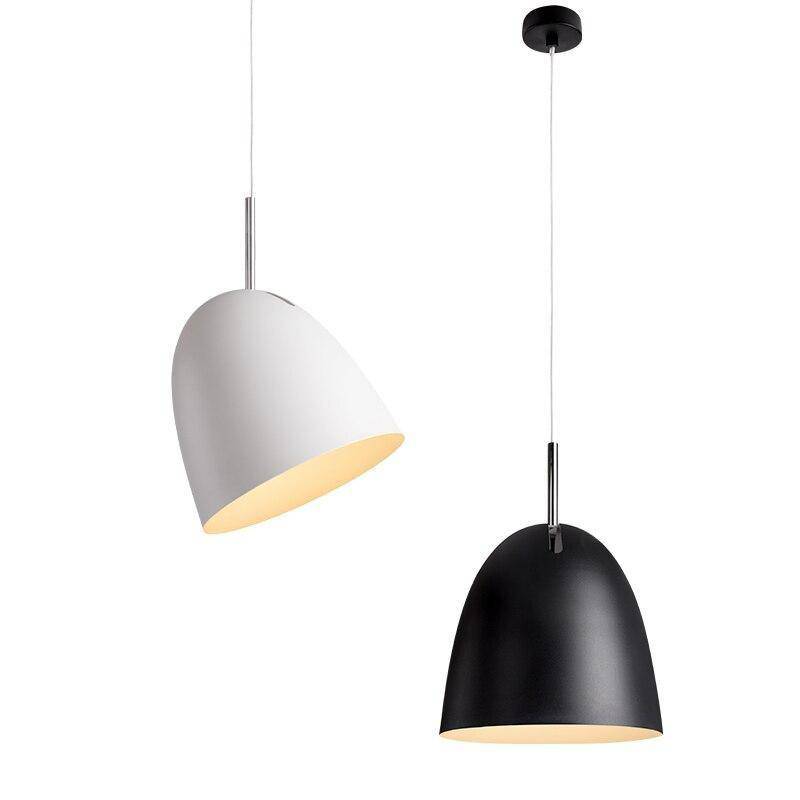 pendant light LED design with lampshade rounded metal Macaron style