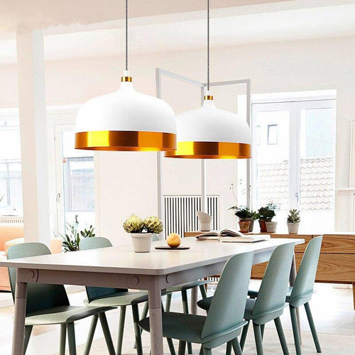 pendant light LED design with lampshade metal rounded edges Loft