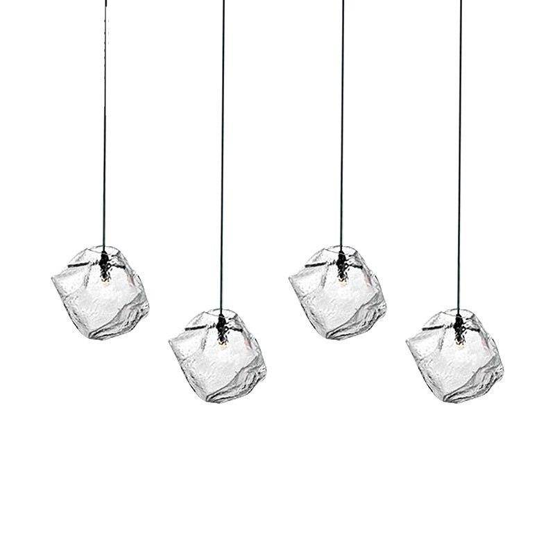 Lámpara de suspensión design Piedra de vidrio Luz LED