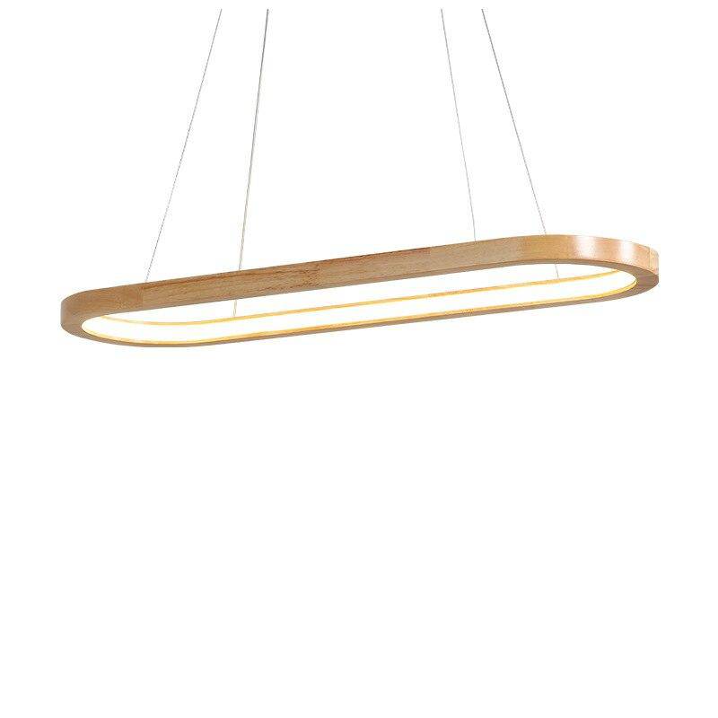 LED design chandelier with Nordic style wooden rings