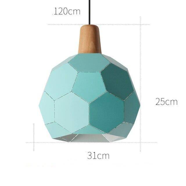 Lámpara de suspensión design LED de metal coloreado de estilo escandinavo