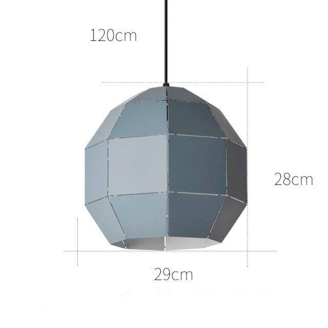 Lámpara de suspensión design LED de metal coloreado de estilo escandinavo