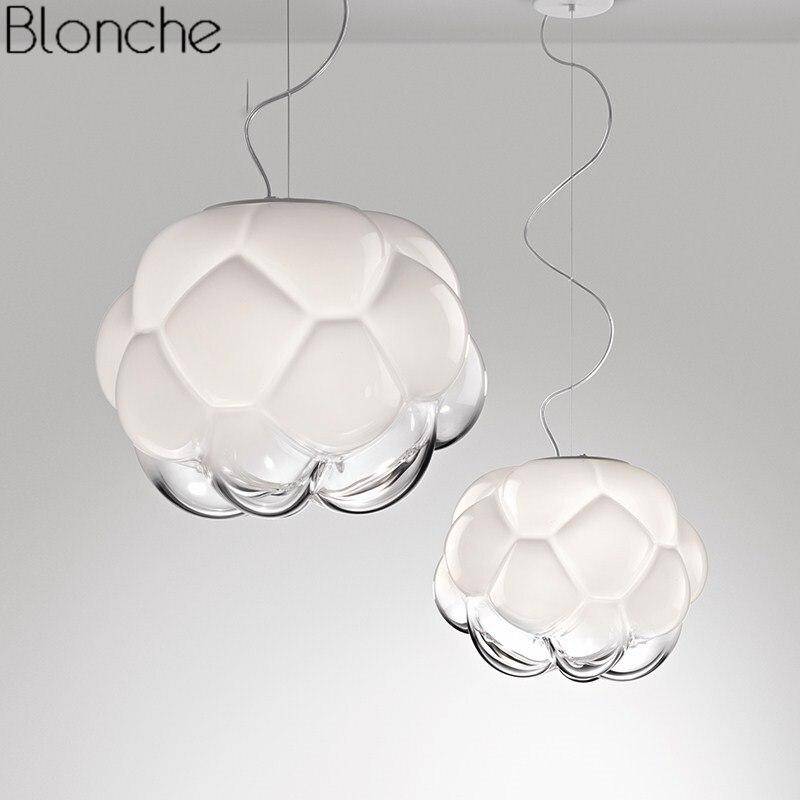 pendant light modern LED glass cloud style