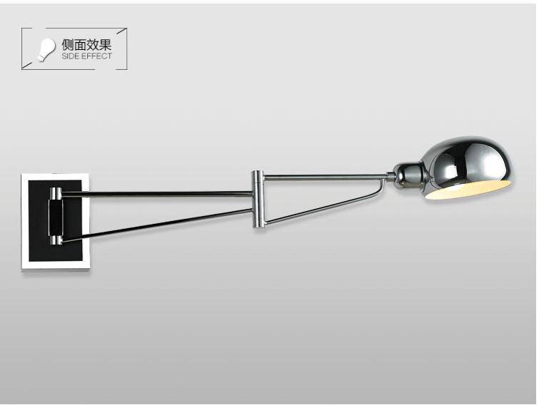 wall lamp Sconce adjustable chrome LED wall light