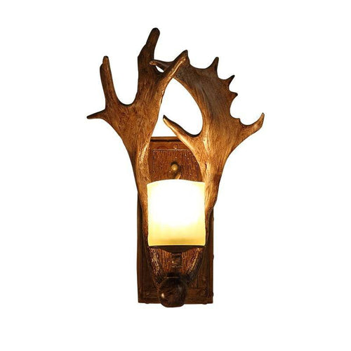 wall lamp rustic LED wall art with deer antlers