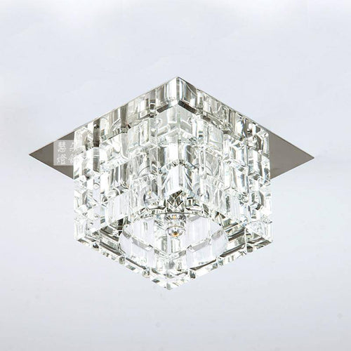 Cubic crystal chrome ceiling light Brief