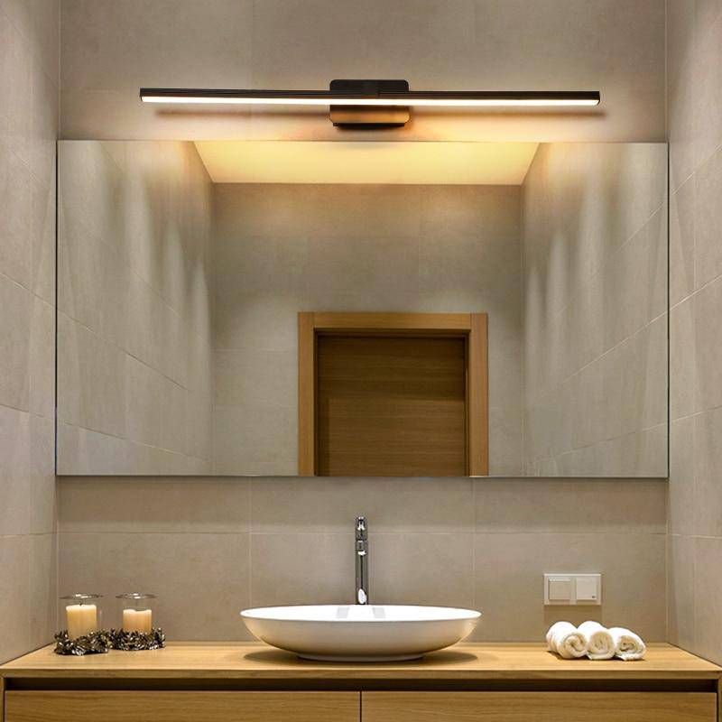Espejo de baño LED rectangular Armario