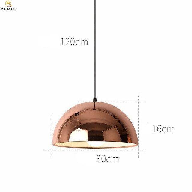 pendant light pink gold design of various shapes