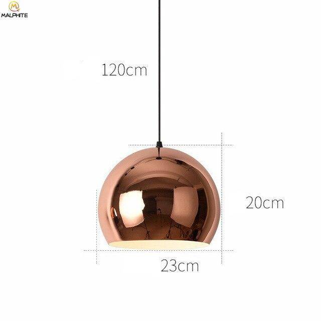 pendant light pink gold design of various shapes