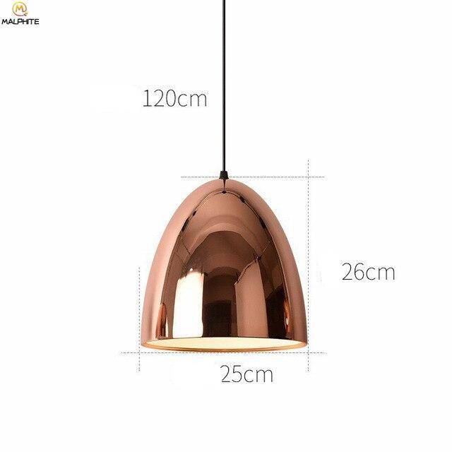 Lámpara de suspensión design oro rosa en varias formas