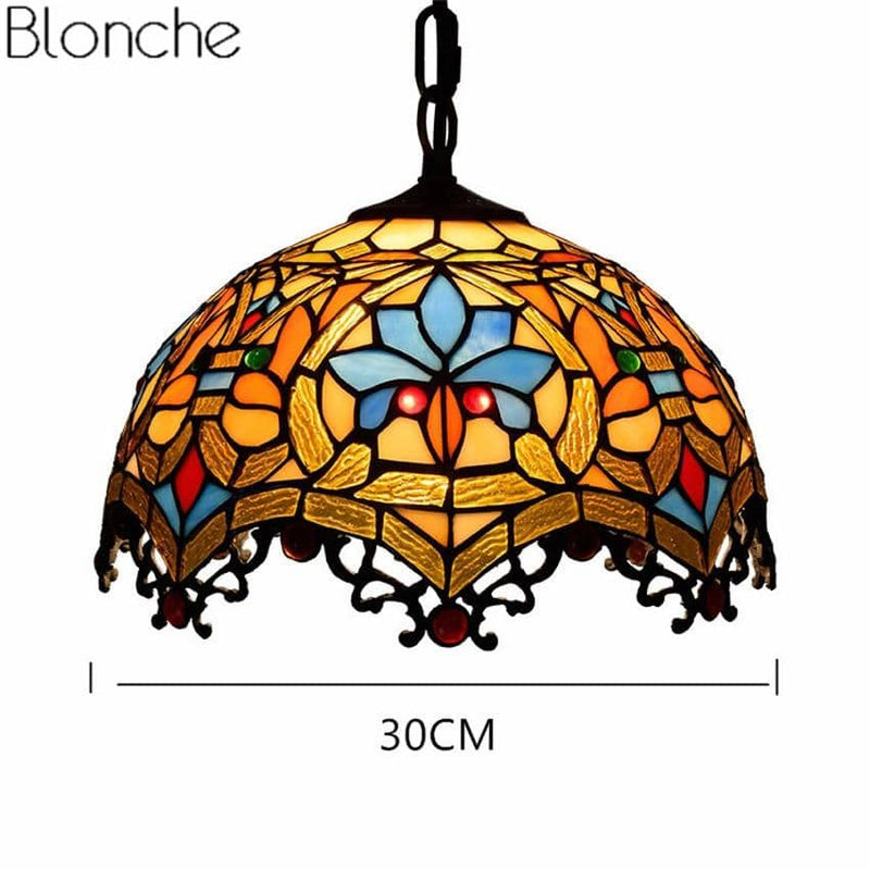 pendant light tiffany stained glass Mediteraneen