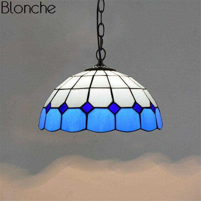 pendant light tiffany stained glass Mediteraneen