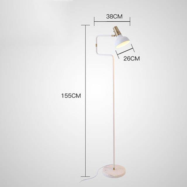 Lámpara de pie con base de mármol y lámpara regulable Sgrow