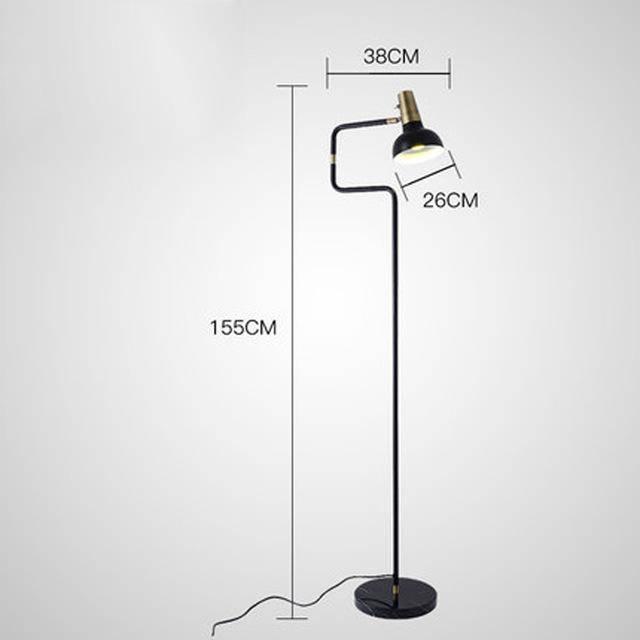 Lámpara de pie con base de mármol y lámpara regulable Sgrow