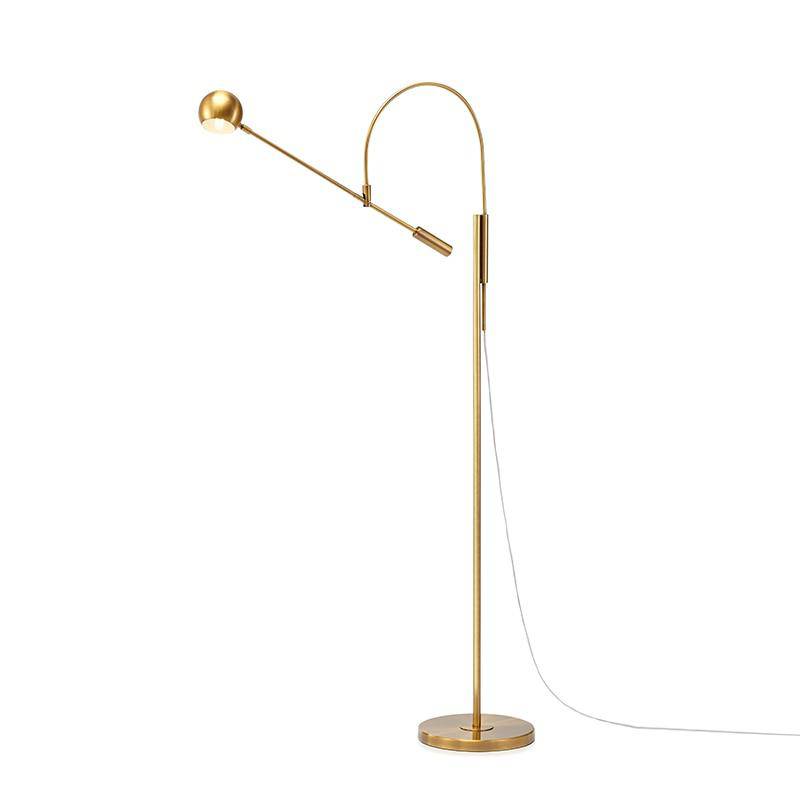 Lámpara de pie design dorado redondeado Diseñador