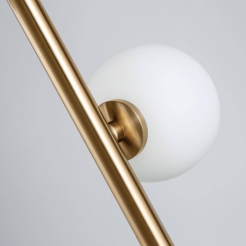 Floor lamp LED design with multiple glass balls Head